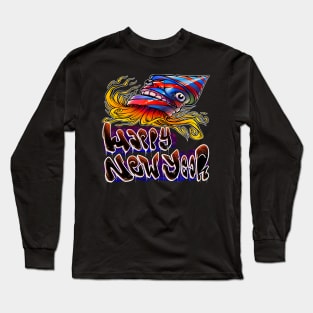 Happy New Year Graffiti Long Sleeve T-Shirt